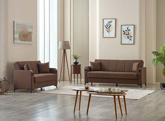 Kermont Brown Sofabed Set